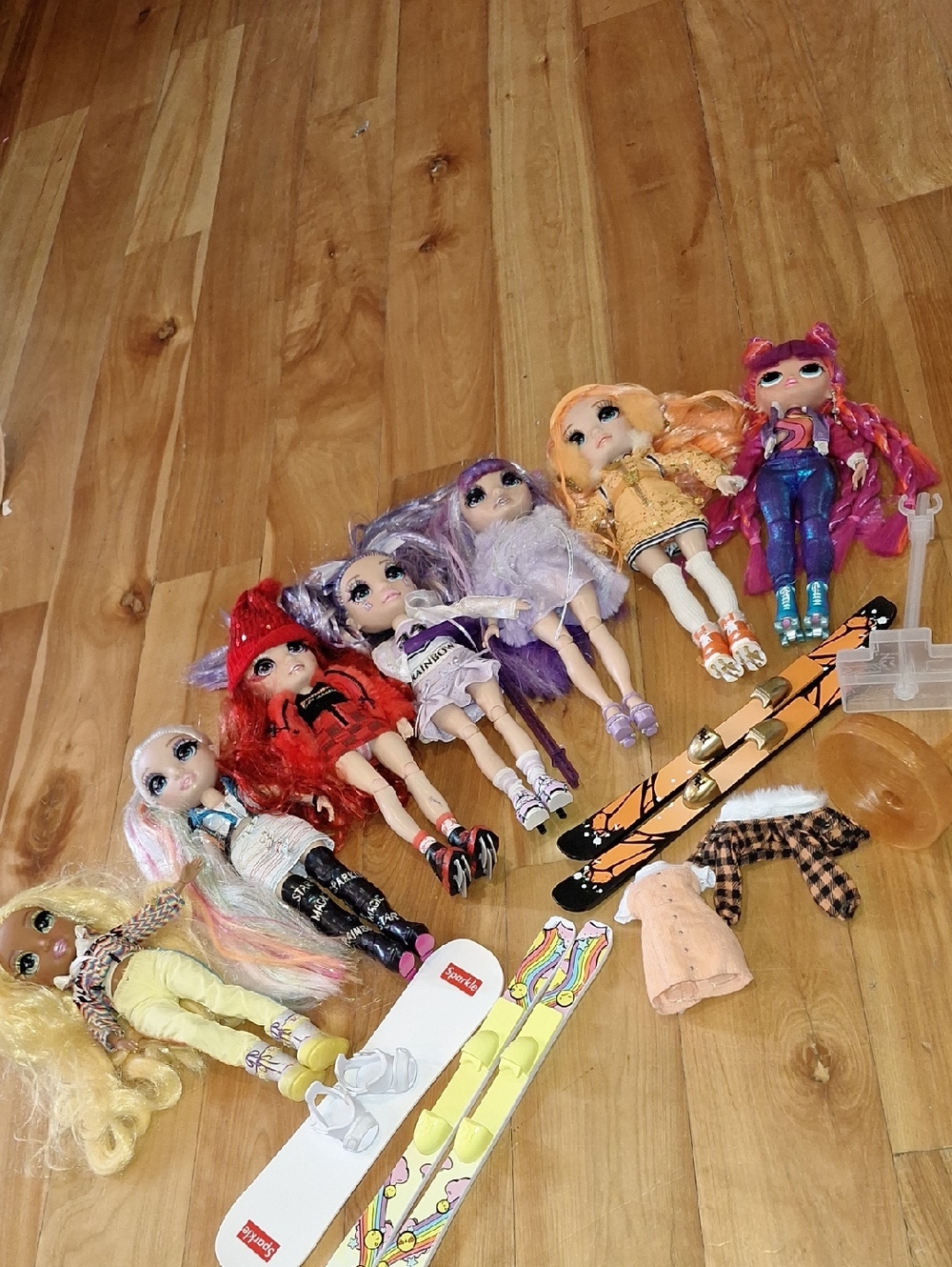 Bundle Of 7 Dolls And Clothing Rainbow High & Mega OMG LOL Surprise Doll